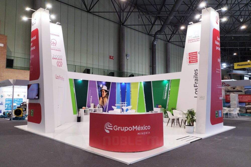 Construcción de stand en Sevilla feria MMH 2024 para Grupo Méjico